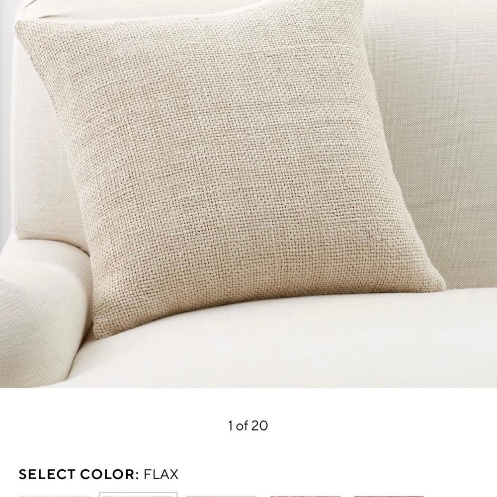 Pottery Barn Faye Linen pillowcover 2/$40